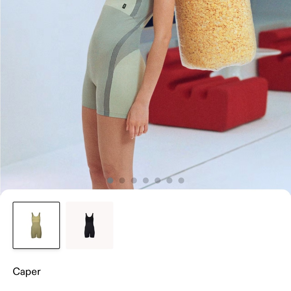 Camper Green Bike Shorts High-Waisted Form-Fitting